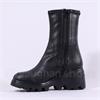 Wonders Toronto Pull On Wedge Heel Boot - Black Leather